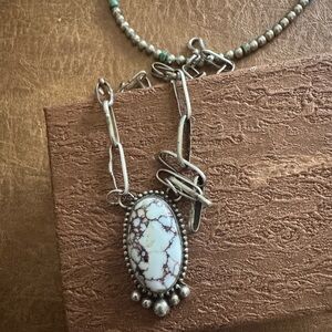 White Buffalo Paperclip necklace